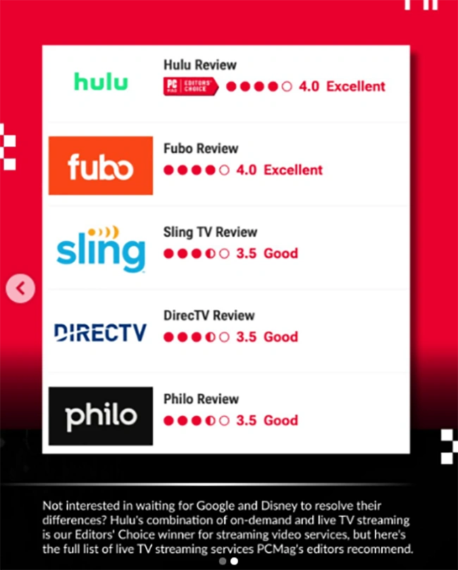 Ini sejumlah alternatif TV yang disarankan PCMag [Foto: Instagram PCMag]